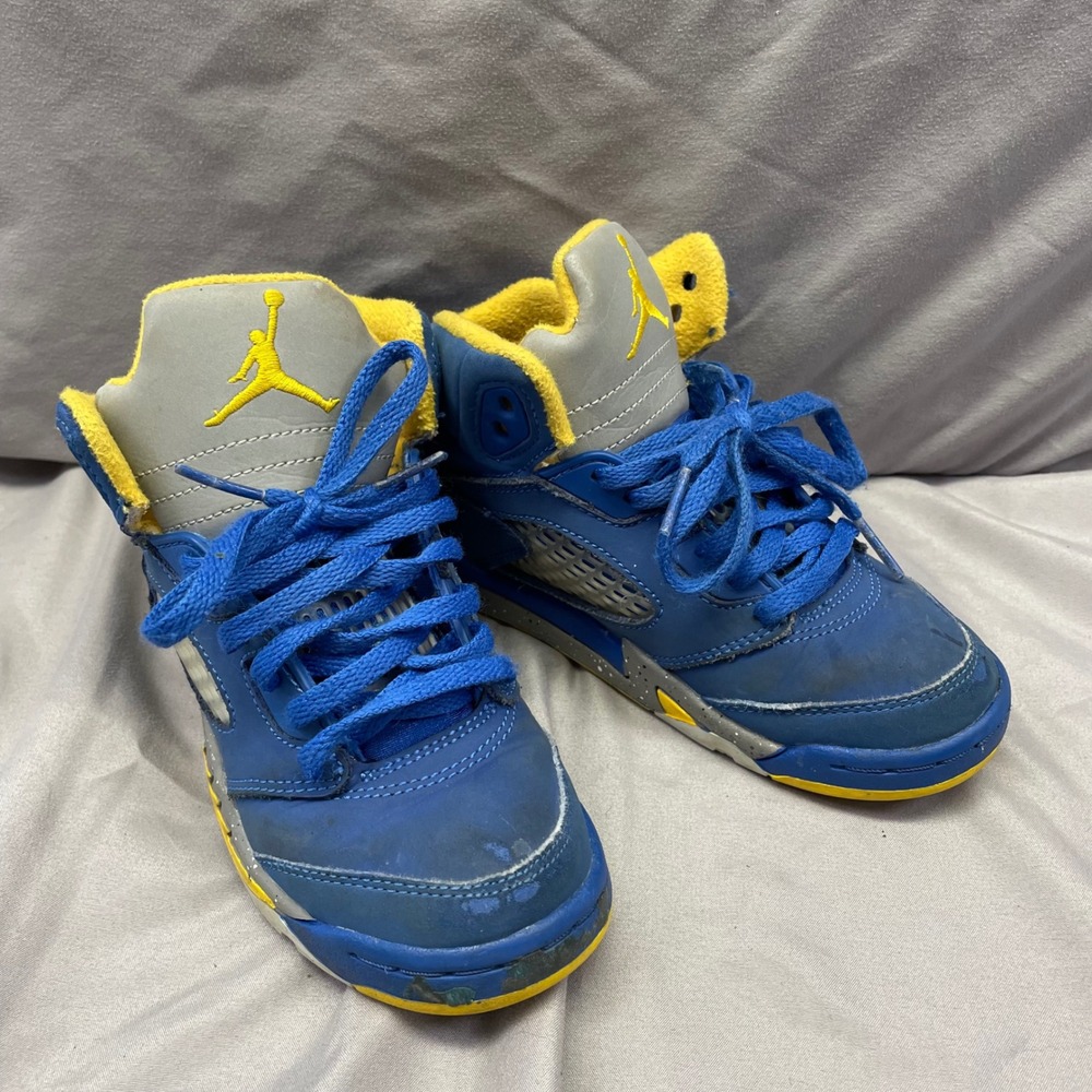 Jordan‎ 5 Retro Laney JSP Varsity Royal Yellow Kids 12C Basketball Sneakers